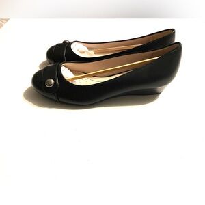 🆕 Life Stride Fabiana Black Cowgirl Size 7W Ballerina Comfort Flats